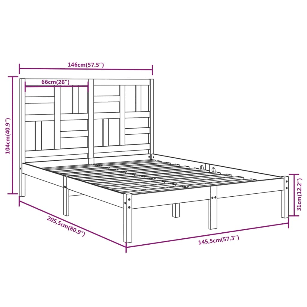 Bed Frame Without Mattress Solid Wood