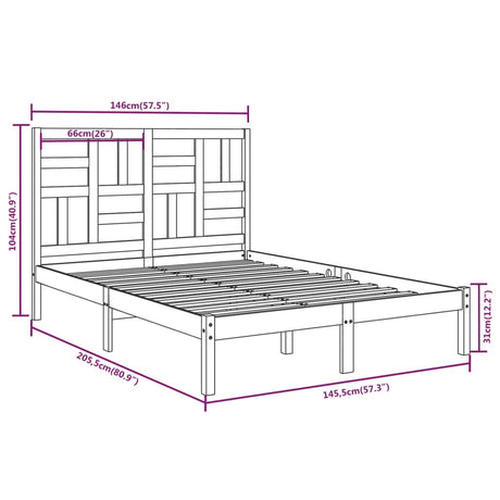 Bed Frame Without Mattress Solid Wood