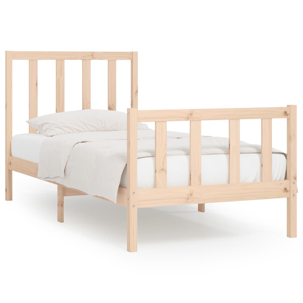 Bed Frame without Mattress 90x200 cm Solid Wood