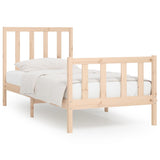 Bed Frame without Mattress 90x200 cm Solid Wood