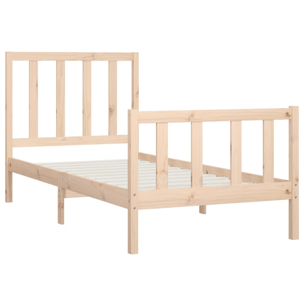 Bed Frame without Mattress 90x200 cm Solid Wood