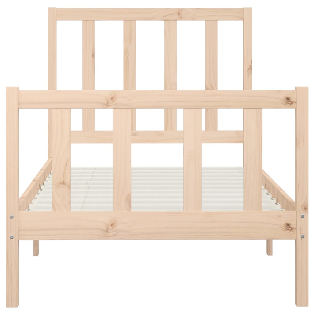 Bed Frame without Mattress 90x200 cm Solid Wood