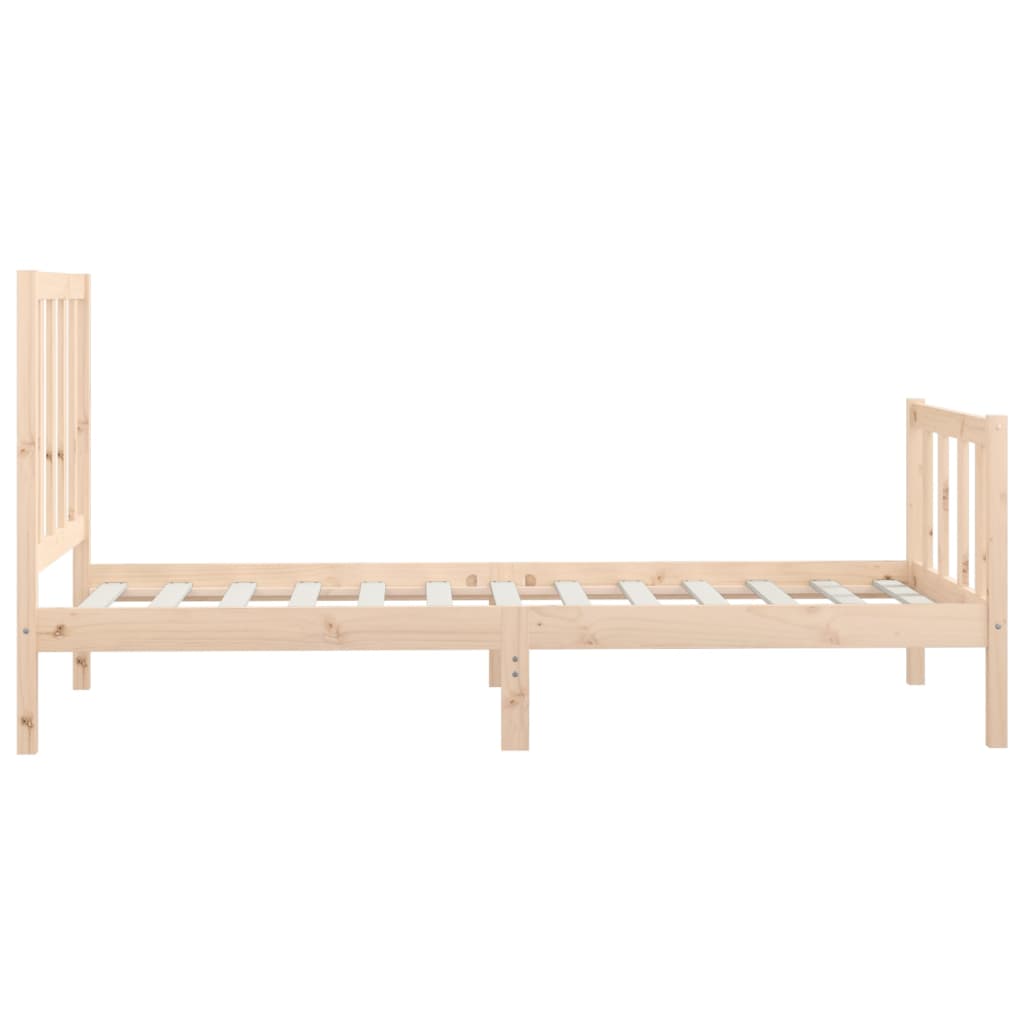 Bed Frame without Mattress 90x200 cm Solid Wood