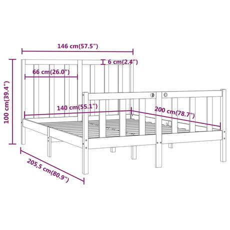 Bed Frame Without Mattress Solid Wood