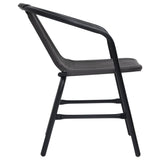 Garden Chairs 8 Pcs Plastic Rattan And Steel 110 Kg