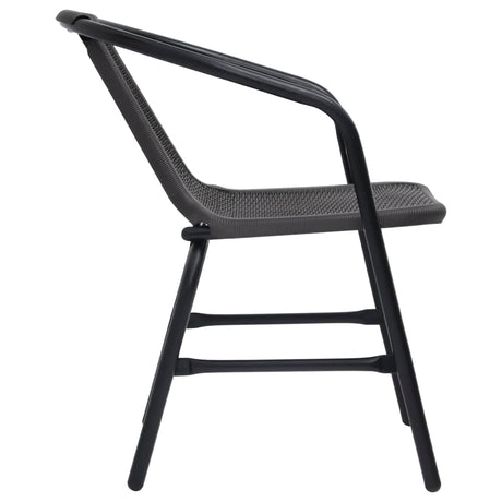 Garden Chairs 8 Pcs Plastic Rattan And Steel 110 Kg