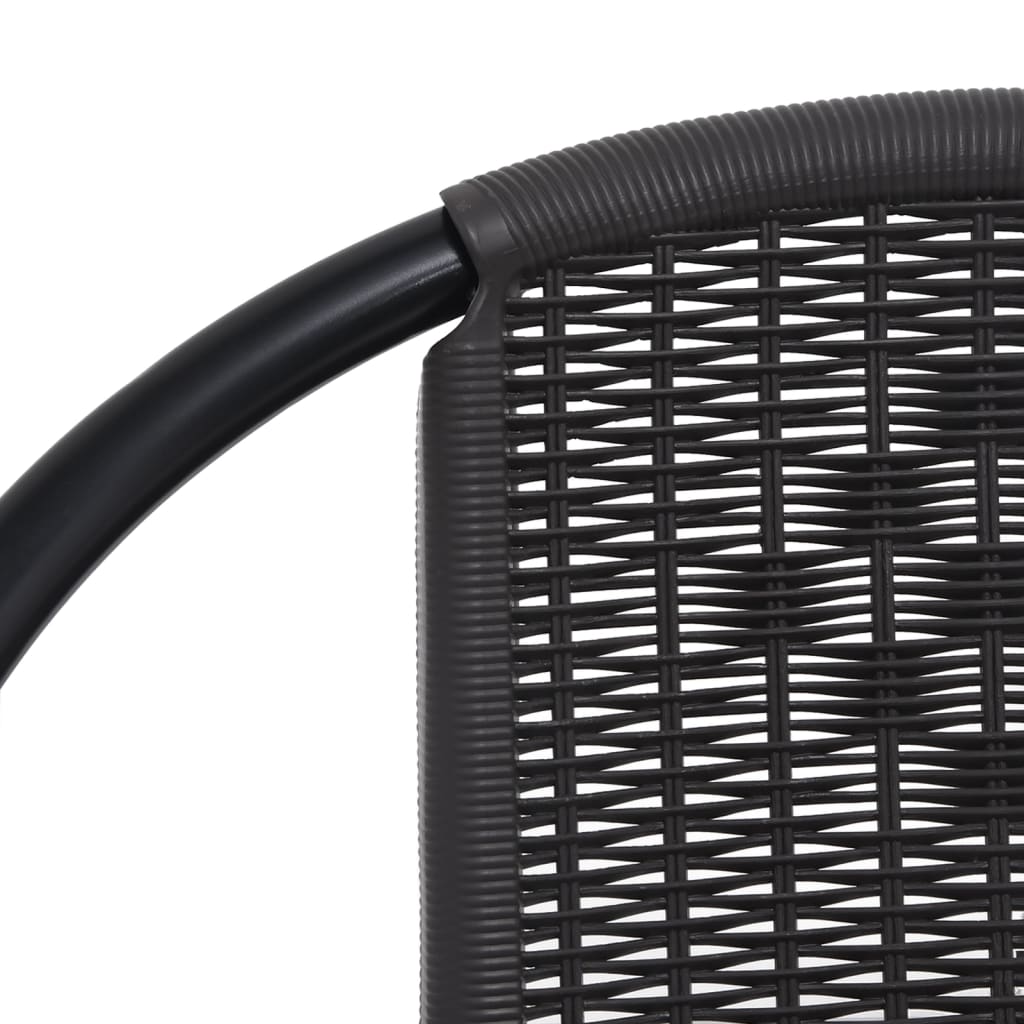 Garden Chairs 8 Pcs Plastic Rattan And Steel 110 Kg