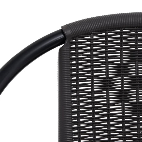 Garden Chairs 8 Pcs Plastic Rattan And Steel 110 Kg