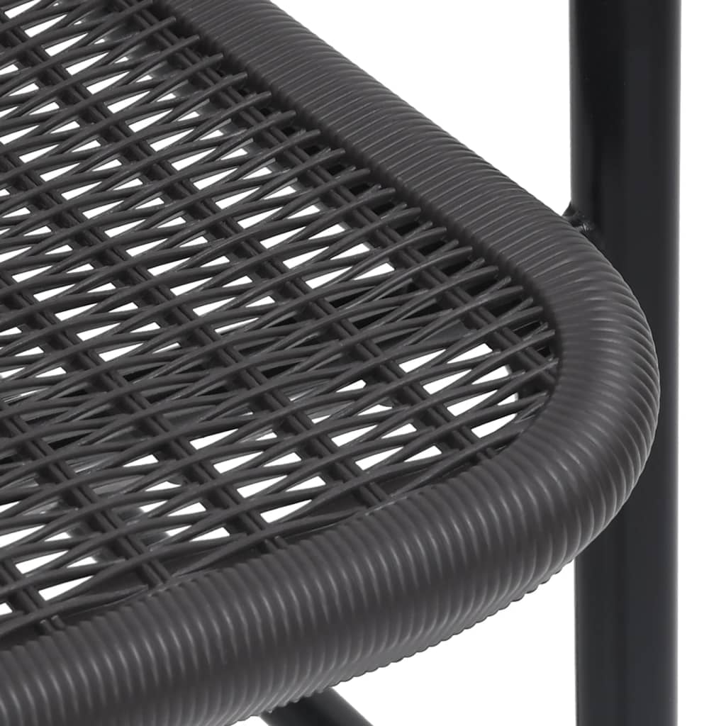 Garden Chairs 8 Pcs Plastic Rattan And Steel 110 Kg
