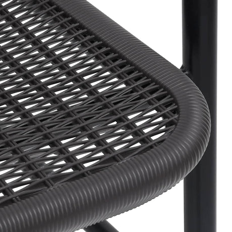 Garden Chairs 8 Pcs Plastic Rattan And Steel 110 Kg