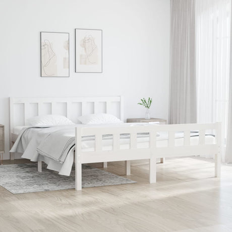 810661  Bed Frame Without Mattress Solid Wood