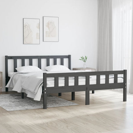 810661  Bed Frame Without Mattress Solid Wood