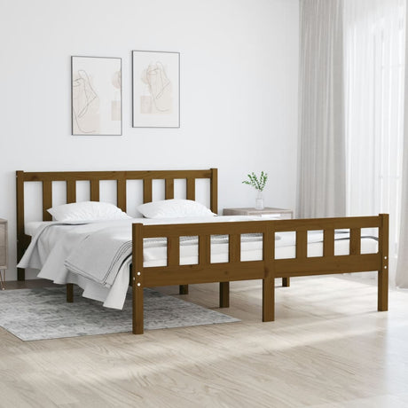 810661  Bed Frame Without Mattress Solid Wood