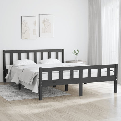 810661  Bed Frame Without Mattress Solid Wood