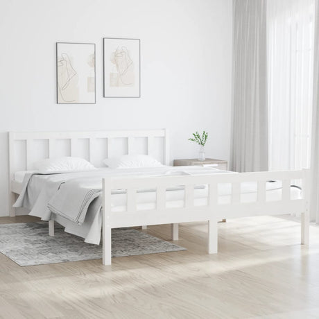 810661  Bed Frame Without Mattress Solid Wood