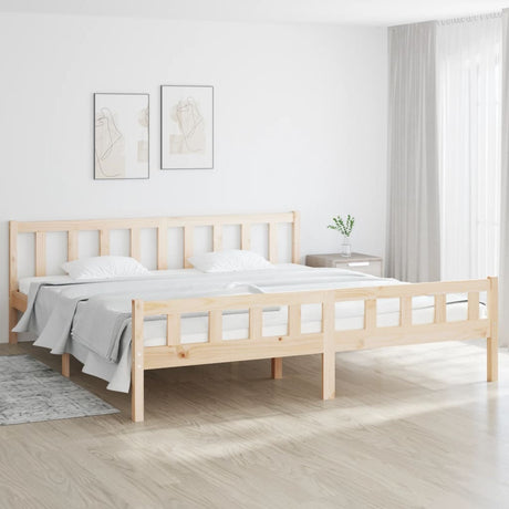 810661  Bed Frame Without Mattress Solid Wood