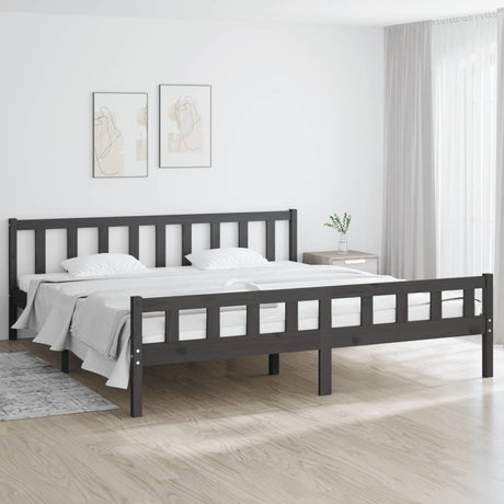 810661  Bed Frame Without Mattress Solid Wood