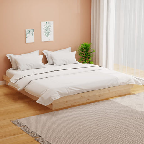 Bed Frame Without Mattress Solid Wood Double