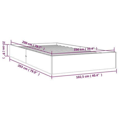 Bed Frame Without Mattress Solid Wood
