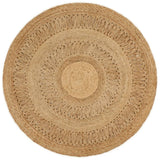Area Rug Hand-Braided Jute Round