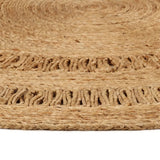 Area Rug Hand-Braided Jute Round