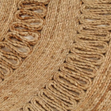 Area Rug Hand-Braided Jute Round
