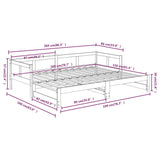 Pull-Out Day Bed Without Mattress 2X(80X200) Cm