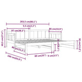 Pull-Out Day Bed Without Mattress 2X(80X200) Cm