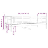 Day Bed Without Mattress Solid Wood Pine