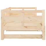Pull-Out Day Bed Without Mattress Solid Wood Pine 2X(90X200) Cm