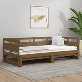 Pull-Out Day Bed Without Mattress Solid Wood Pine 2X(90X200) Cm