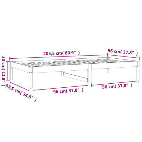 Day Bed Without Mattress Solid Wood Pine