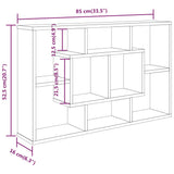 Wall Shelf 85X16X52.5 Cm Engineered Wood