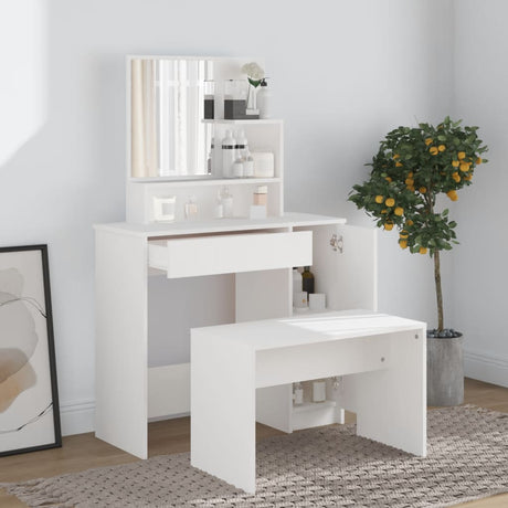Dressing Table With Mirror 86.5X35X136 Cm