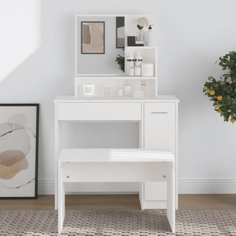 Dressing Table With Mirror 86.5X35X136 Cm