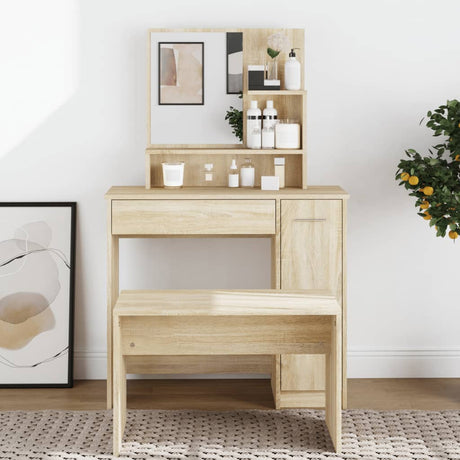 Dressing Table With Mirror 86.5X35X136 Cm