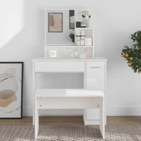 Dressing Table With Mirror 86.5X35X136 Cm