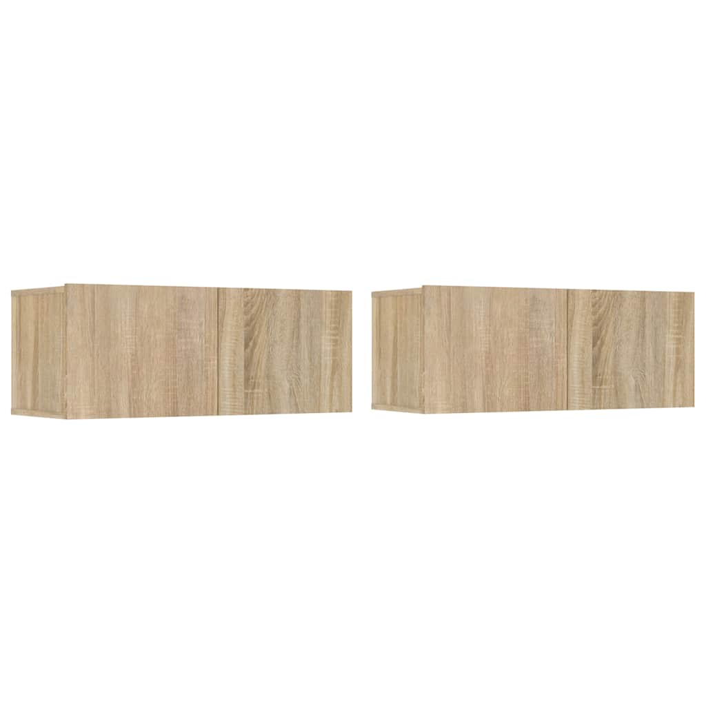 Tv Cabinets 2 Pcs 80X30X30 Cm Engineered Wood