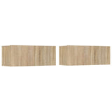 Tv Cabinets 2 Pcs 80X30X30 Cm Engineered Wood