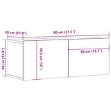 Tv Cabinets 2 Pcs 80X30X30 Cm Engineered Wood