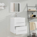 Bathroom Cabinet With Mirror 41X38.5X48 Cm Engineered Wood