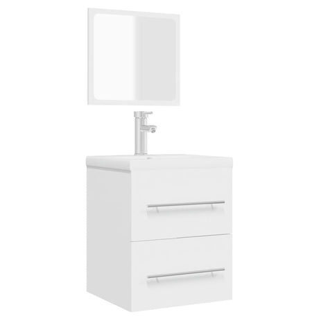 Bathroom Cabinet With Mirror 41X38.5X48 Cm Engineered Wood