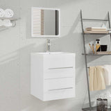 Bathroom Cabinet With Mirror 41X38.5X48 Cm Engineered Wood