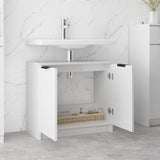 Bathroom Cabinet High Gloss White 64.5x33.5x59cm Engineered Wood