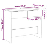 Console Table Black 90x36x75 cm Engineered Wood