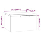 Wall-Mounted Bedside Cabinets 2 Pcs 34X30X20 Cm