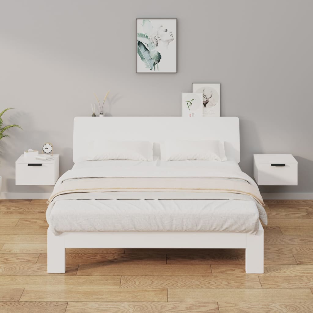 Wall-Mounted Bedside Cabinets 2 Pcs 34X30X20 Cm