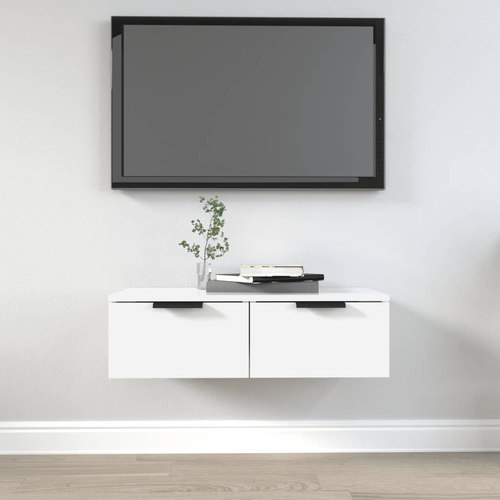 Wall Cabinet White 68X30X20 Cm Engineered Wood