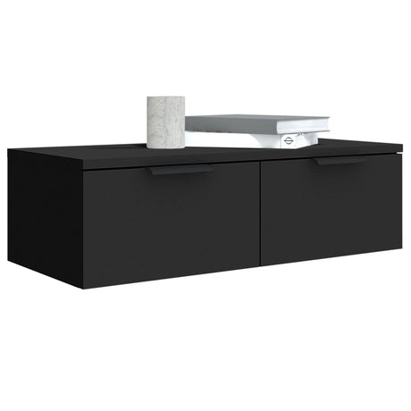 Wall Cabinet Black 68X30X20 Cm Engineered Wood