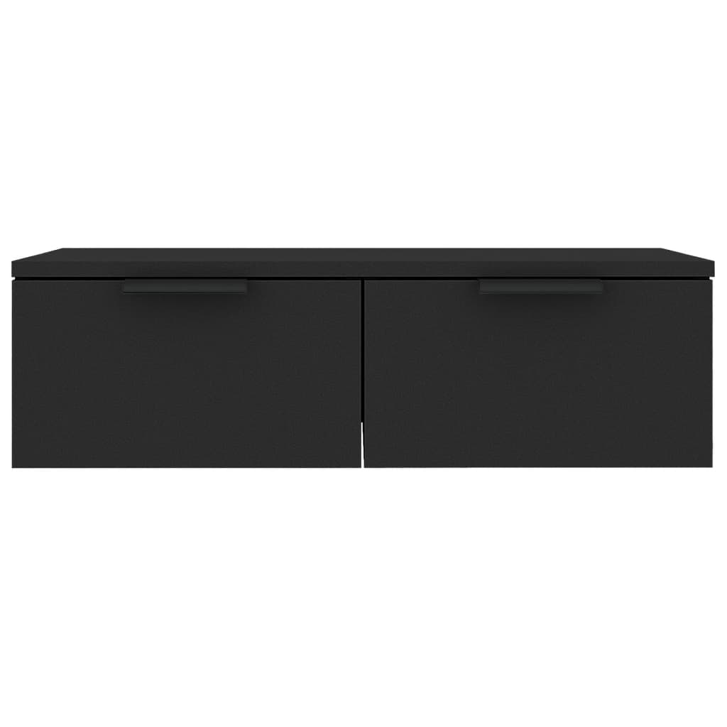 Wall Cabinet Black 68X30X20 Cm Engineered Wood